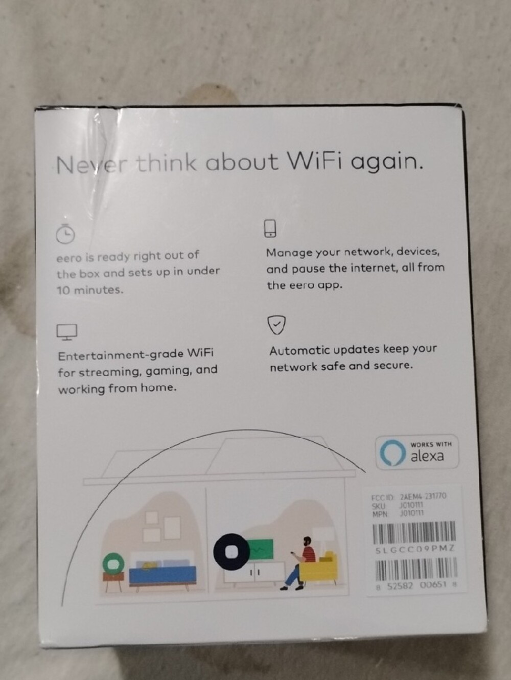 eero White WiFi System Router - Compact Home Coverage - Picture 2 of 2